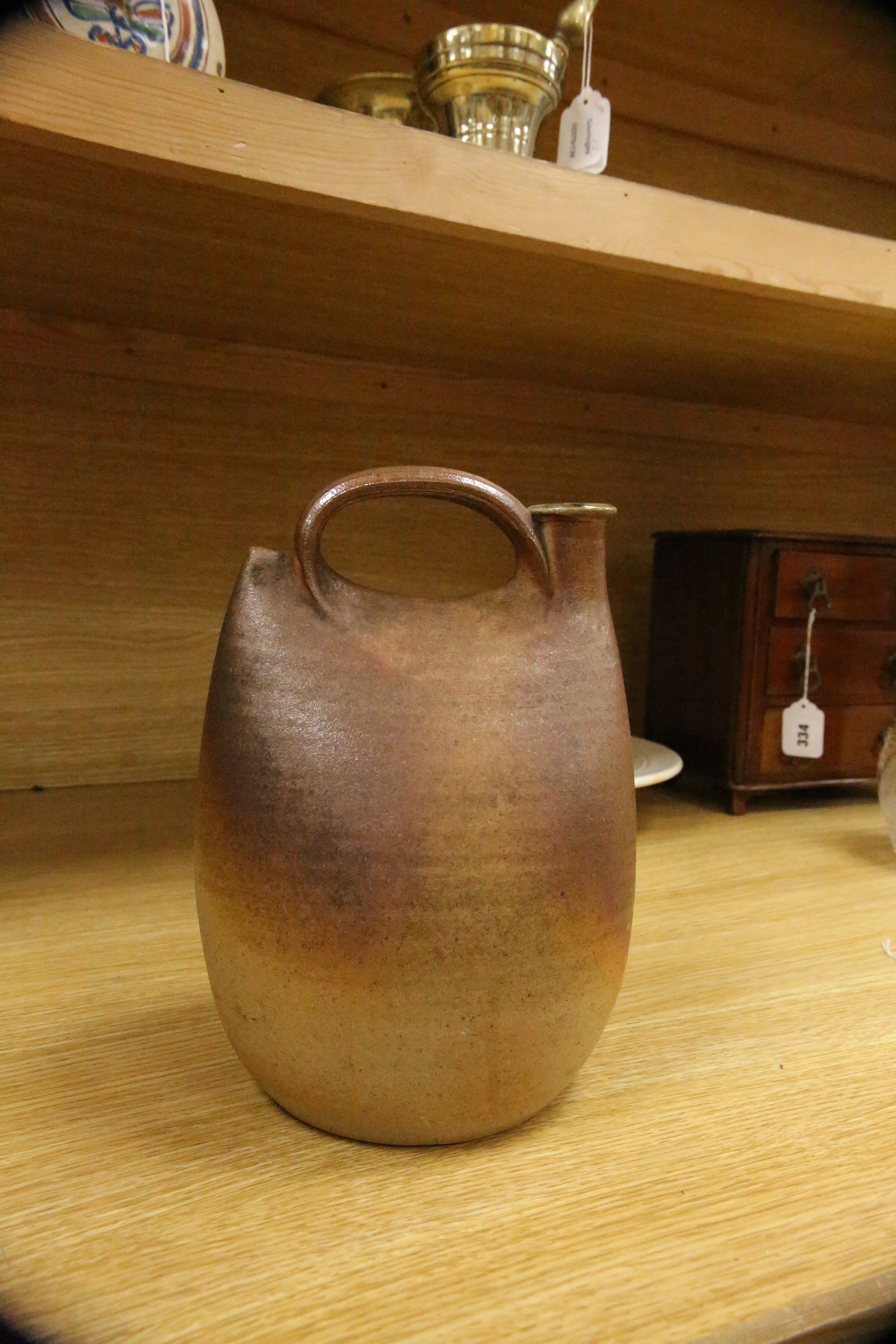 John Leach for Muchelney Pottery, a stoneware flask, 28cm high. Condition - good